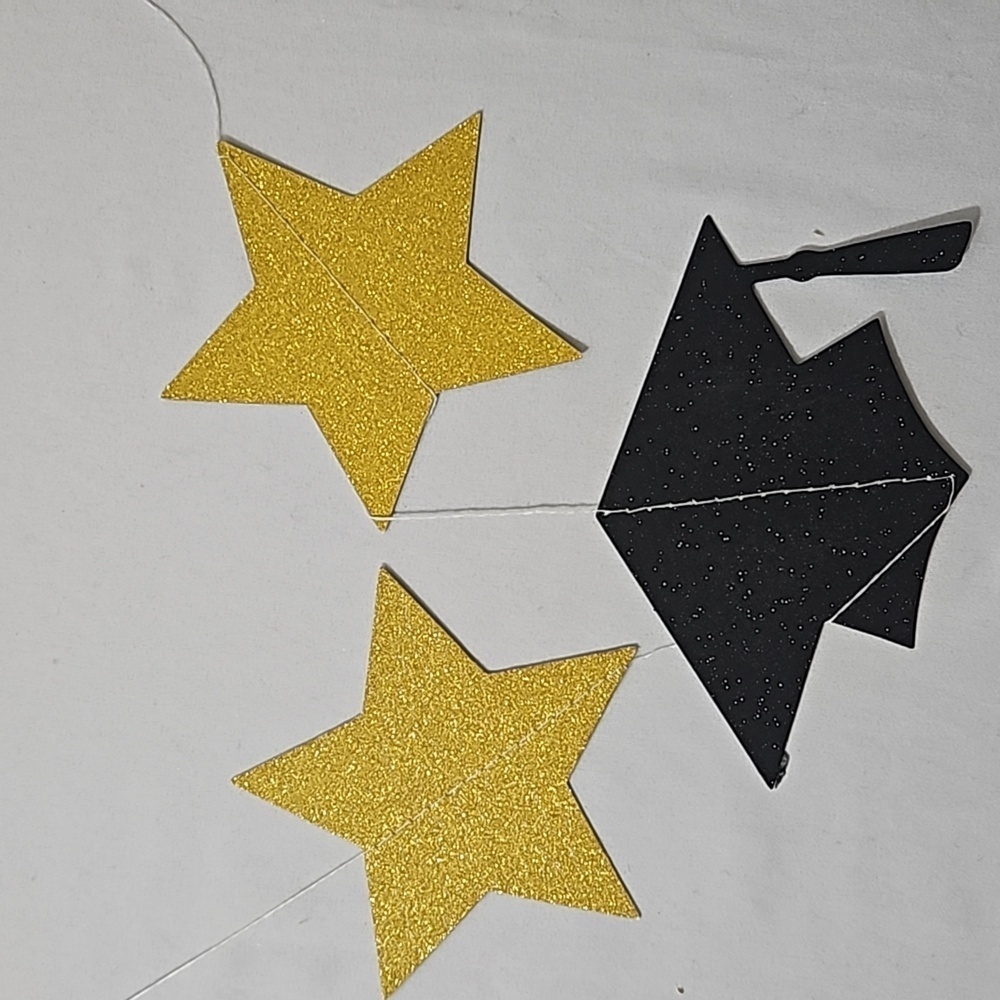 Graduation Party decor black and gold banner Cupcakes toppers Enamel Grad Pin - Picture 14 of 17
